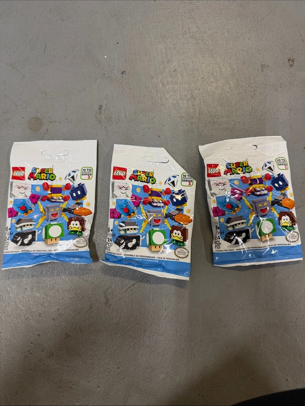 LEGO Super Mario Pack - White with Multicolor Characters (3 of them)